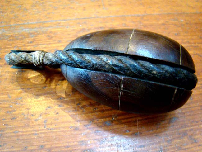 A wonderful American sailor-made lignum vitae ship's block circa 1850